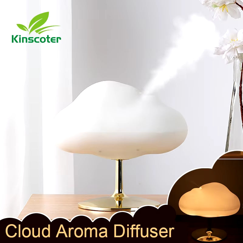 Cloud Aroma Diffuser – Essential Oil Mist with Warm Night Light