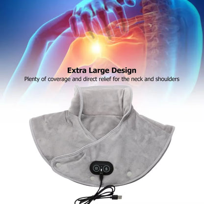 USB Heated Neck & Shoulder Wrap – Plush Thermal Pad with 3 Heat Settings