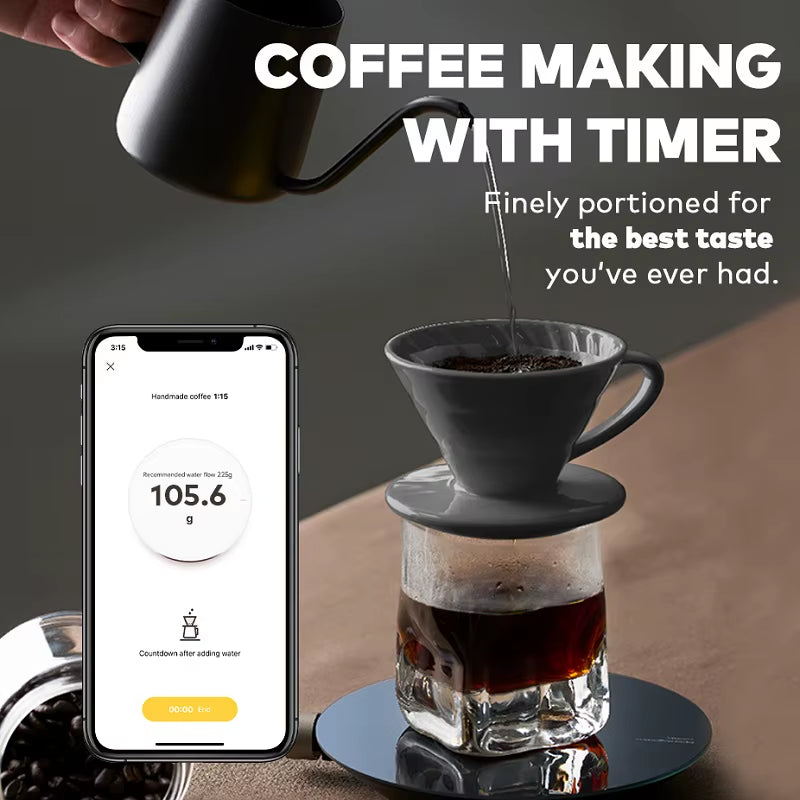 Smart Bluetooth Kitchen Scale – App-Connected with LED Display