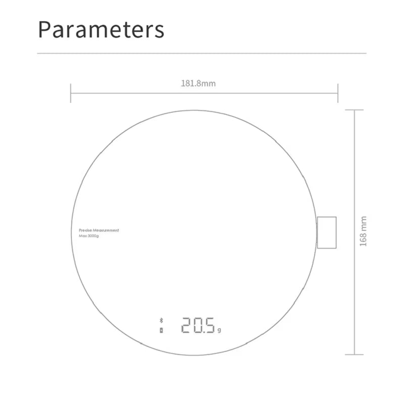 Smart Bluetooth Kitchen Scale – App-Connected with LED Display