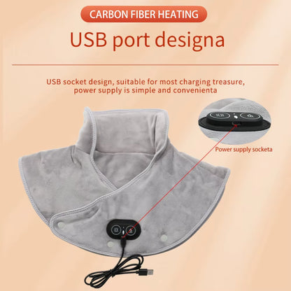 USB Heated Neck & Shoulder Wrap – Plush Thermal Pad with 3 Heat Settings