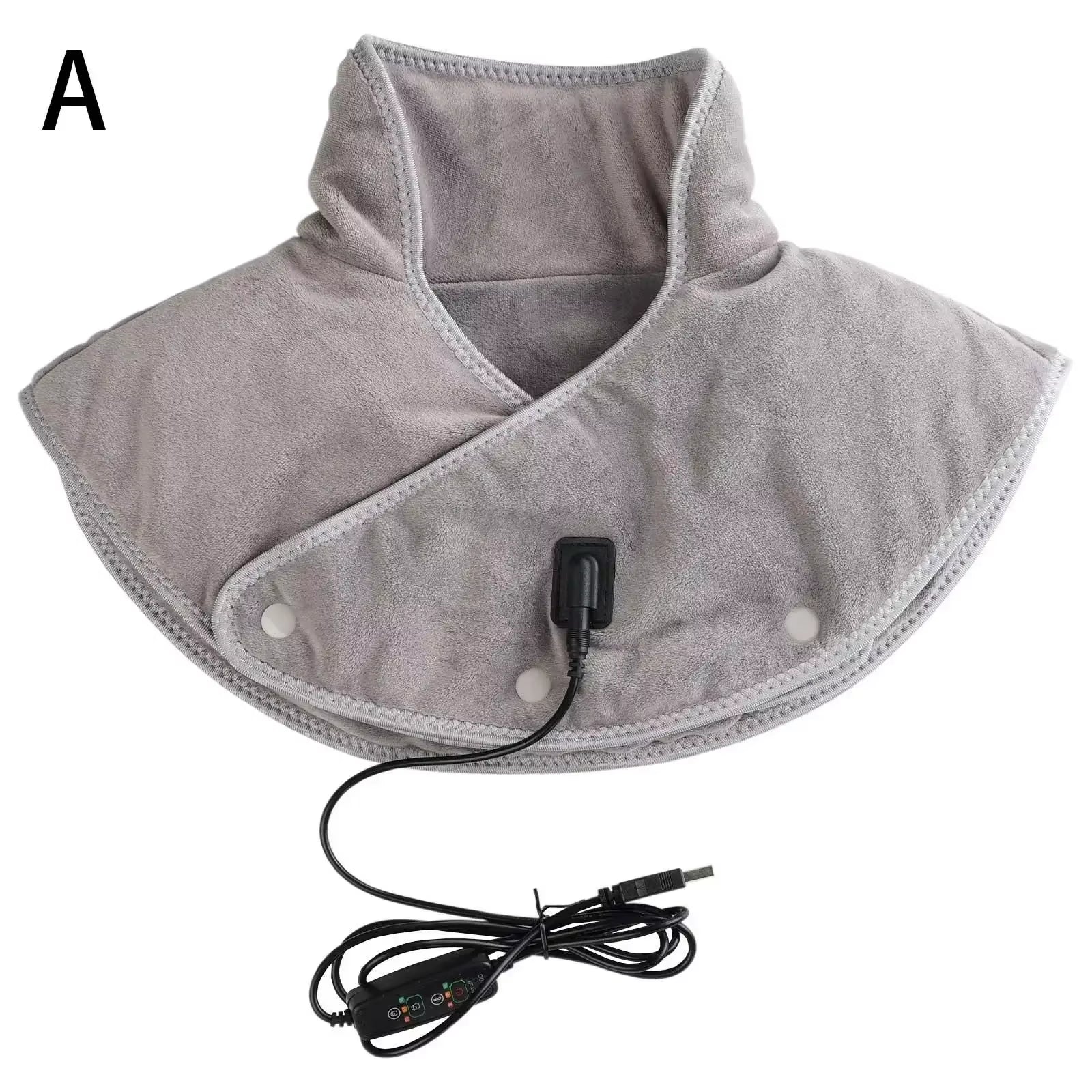 USB Heated Neck & Shoulder Wrap – Plush Thermal Pad with 3 Heat Settings