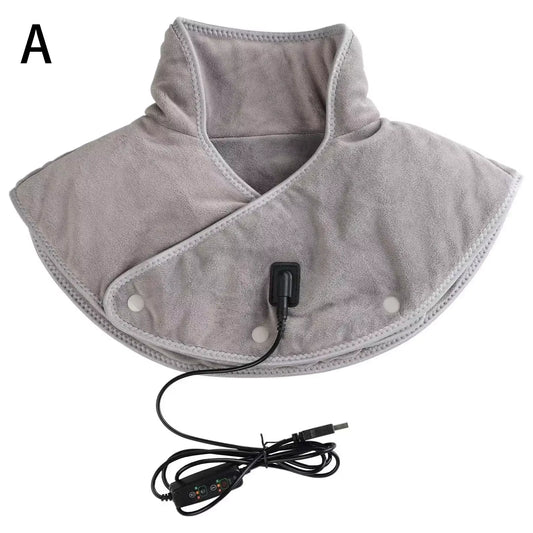 USB Heated Neck & Shoulder Wrap – Plush Thermal Pad with 3 Heat Settings