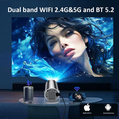 HY300 Pro Mini Projector – 4K Decode, Android 11, 720P Native, BT5 & Wi-Fi, 130” Max Display
