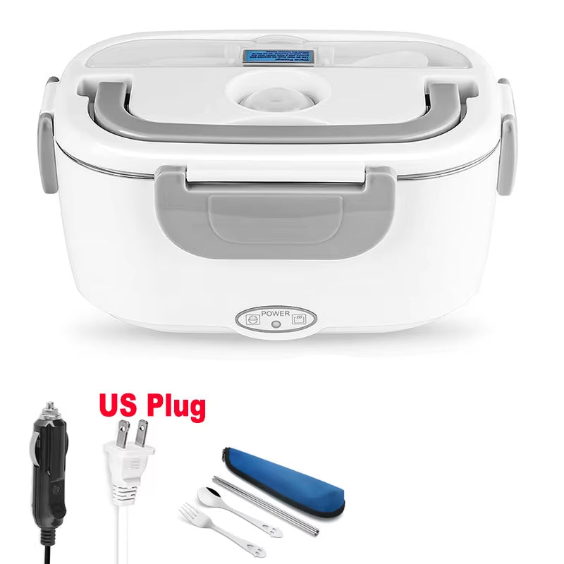 Electric Heated Lunch Box – 1.5L Stainless Steel Portable Food Warmer