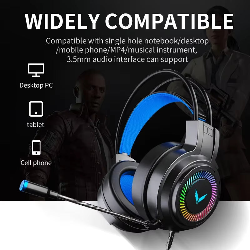 G58/G60 7.1 Surround Sound Gaming Headset – LED Mic Headphones