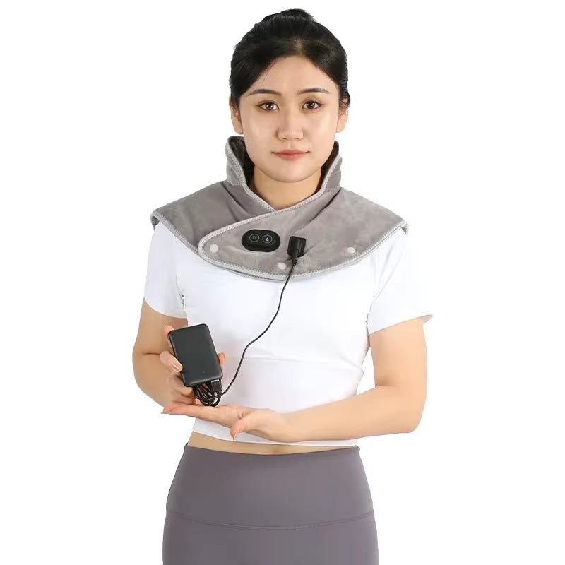 USB Heated Neck & Shoulder Wrap – Plush Thermal Pad with 3 Heat Settings