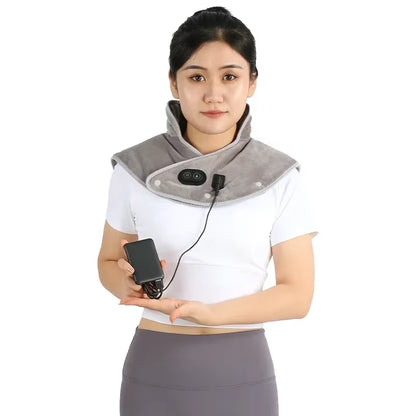 USB Heated Neck & Shoulder Wrap – Plush Thermal Pad with 3 Heat Settings