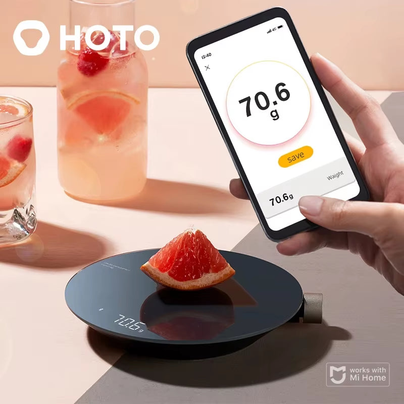 Smart Bluetooth Kitchen Scale – App-Connected with LED Display