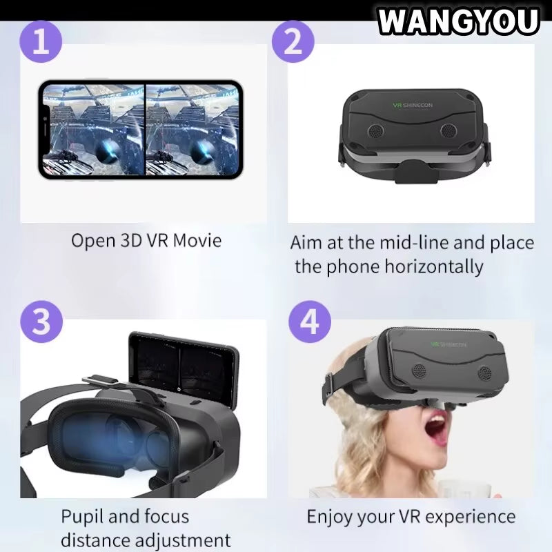 G13 VR Headset – Smart Glasses for 5–7” Smartphones 