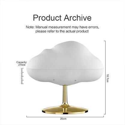Cloud Aroma Diffuser – Essential Oil Mist with Warm Night Light
