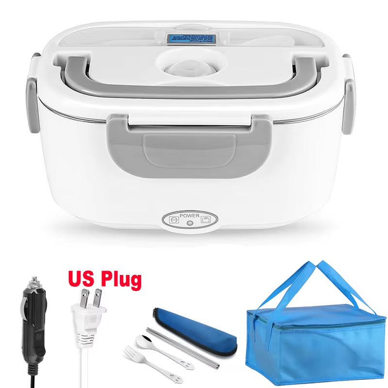 Electric Heated Lunch Box – 1.5L Stainless Steel Portable Food Warmer