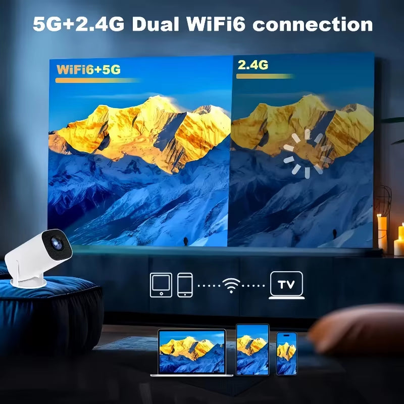 Mini HD Projector – Portable 720P LED with 4K Decode Support