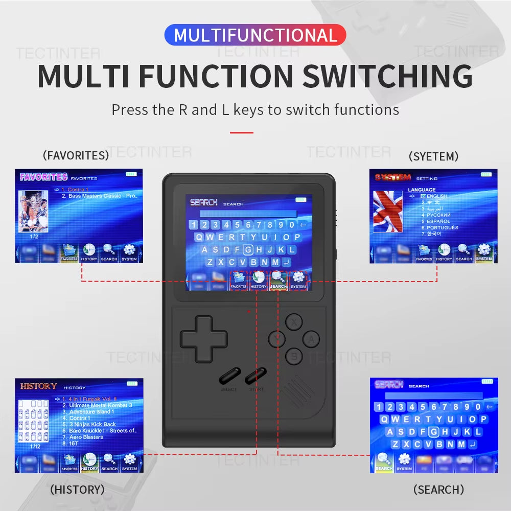 GB300 Handheld Retro Console – 6000 Games, 7 Emulators