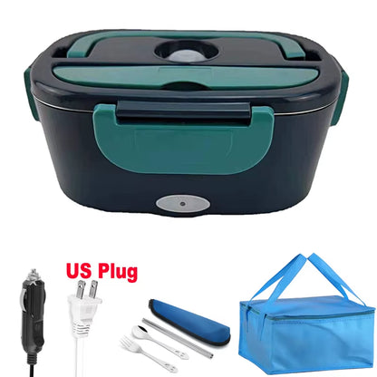 Electric Heated Lunch Box – 1.5L Stainless Steel Portable Food Warmer