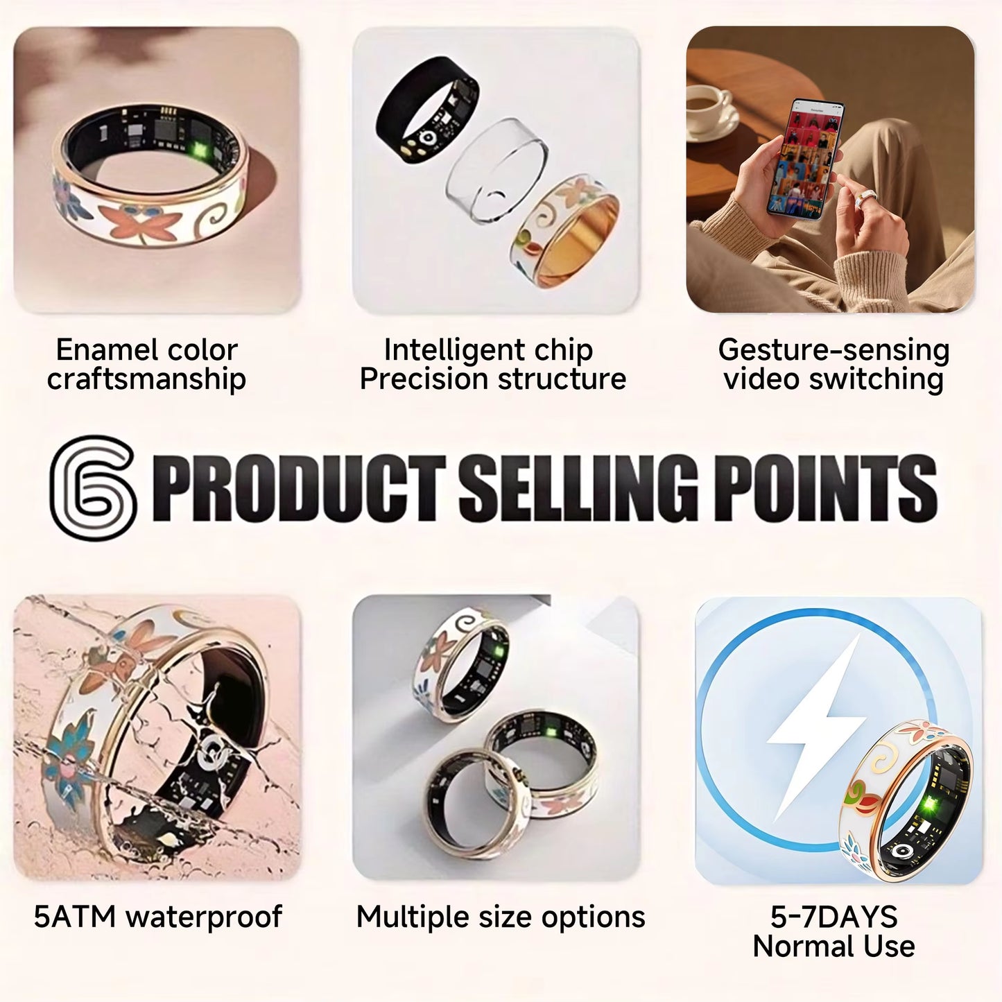Enamel Fitness Smart Ring